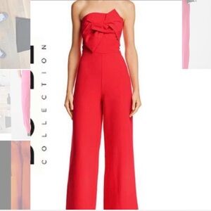 DO+BE Red Strapless Jumpsuit